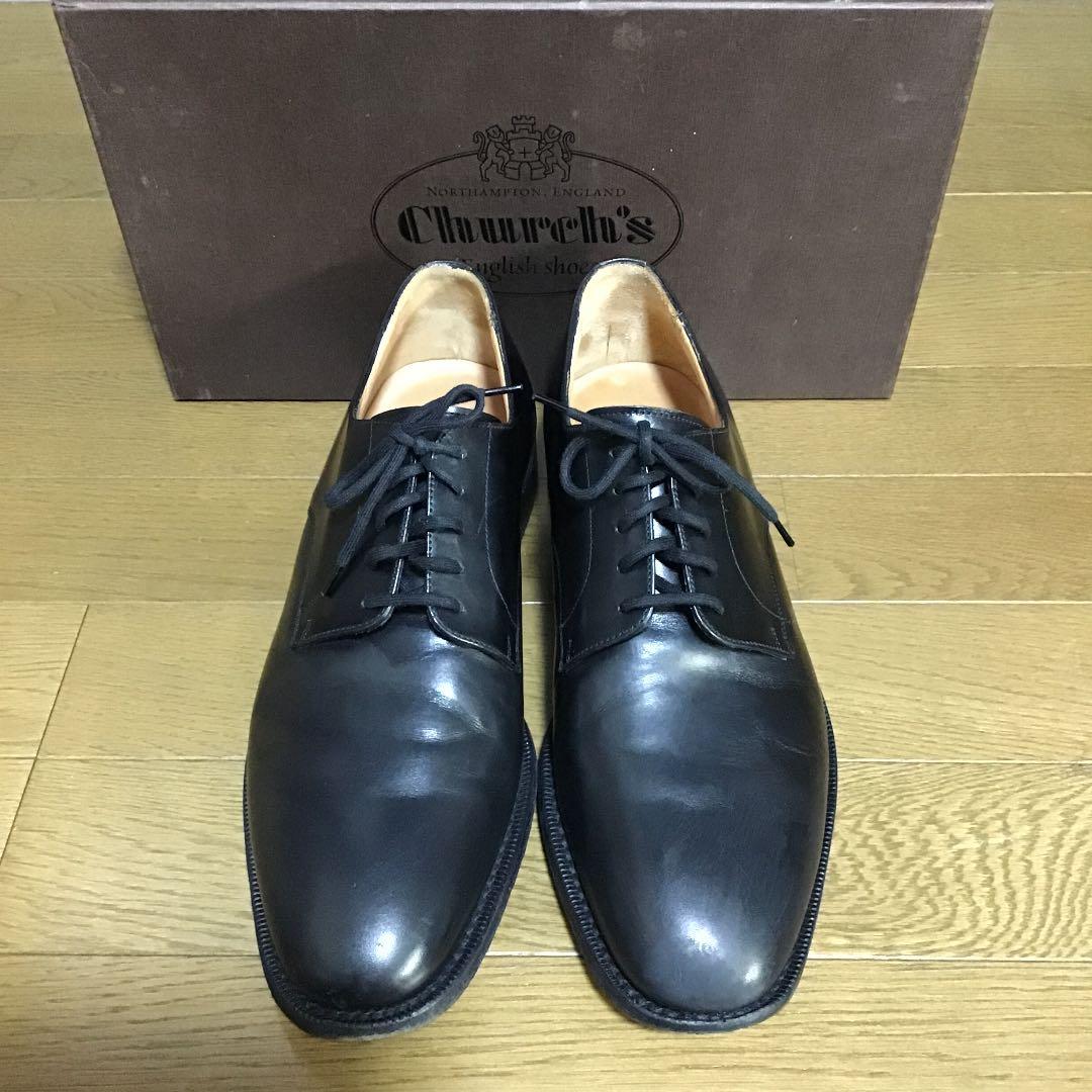 復刻 73ラスト 旧チャーチ Church's ブラック カーフ - メルカリ
