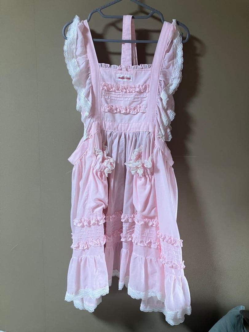 ピンクフリルエプロン モモコハウス エプロン | モモコハウス