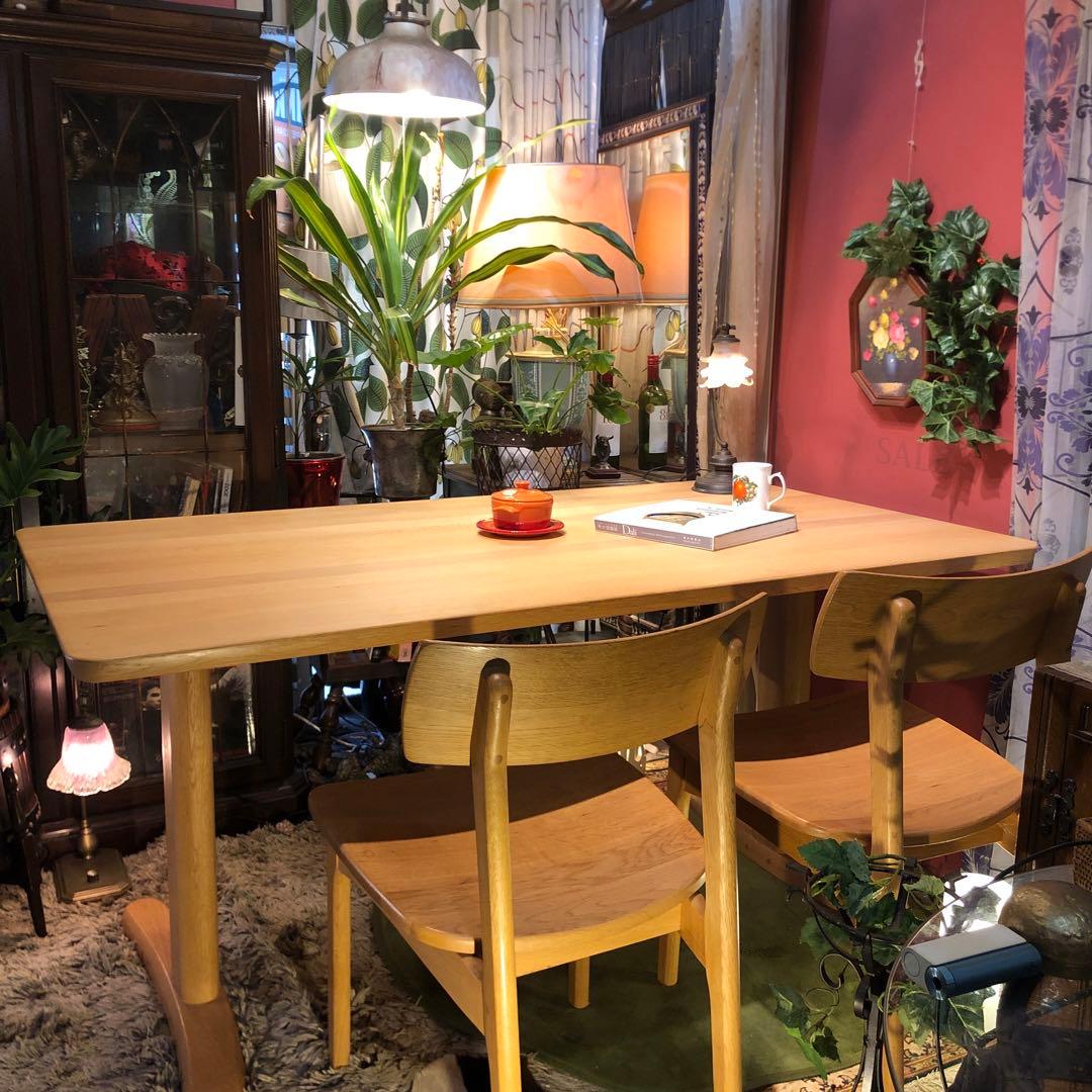 kuma 様専用極美品飛騨高山 ibata 井端 オーク無垢 ダイニングテーブル