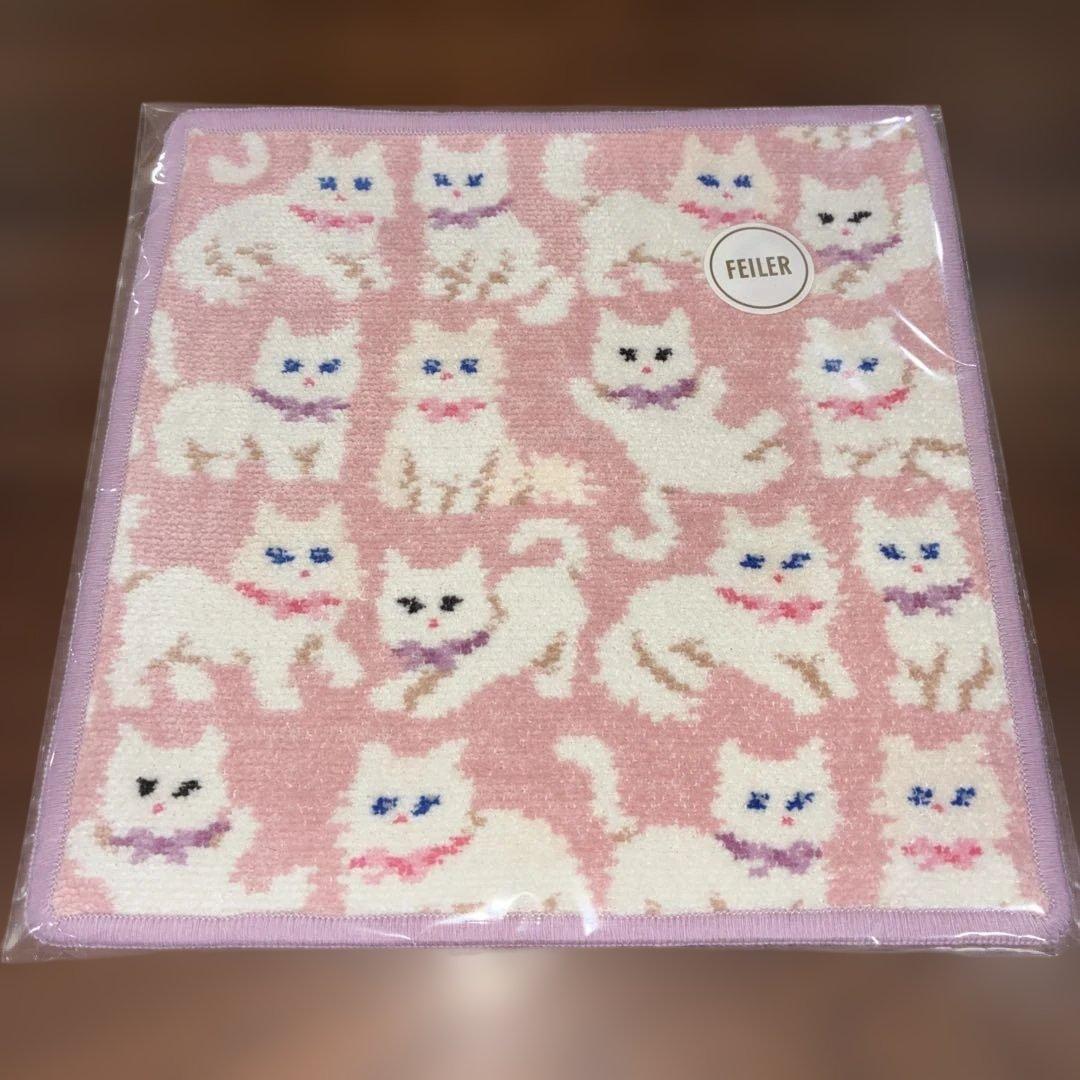 ☆フェイラー☆ モフモフネコチャン ハンカチ - メルカリ