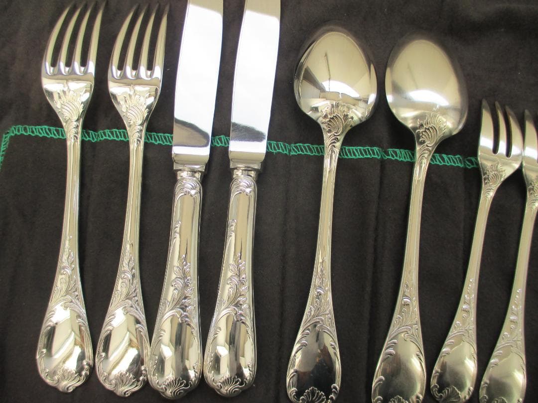 ☆仏蘭西高級銀器クリストフルシルバー カトラリー10本 マルリー酸化
