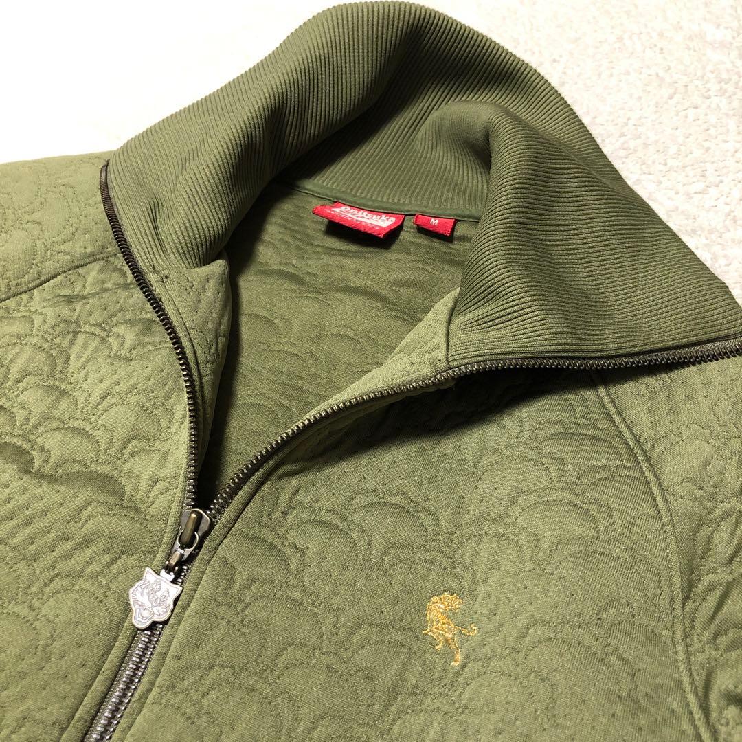 オニツカタイガー☆総柄 キルティング 刺繍ロゴ トラックジャケット