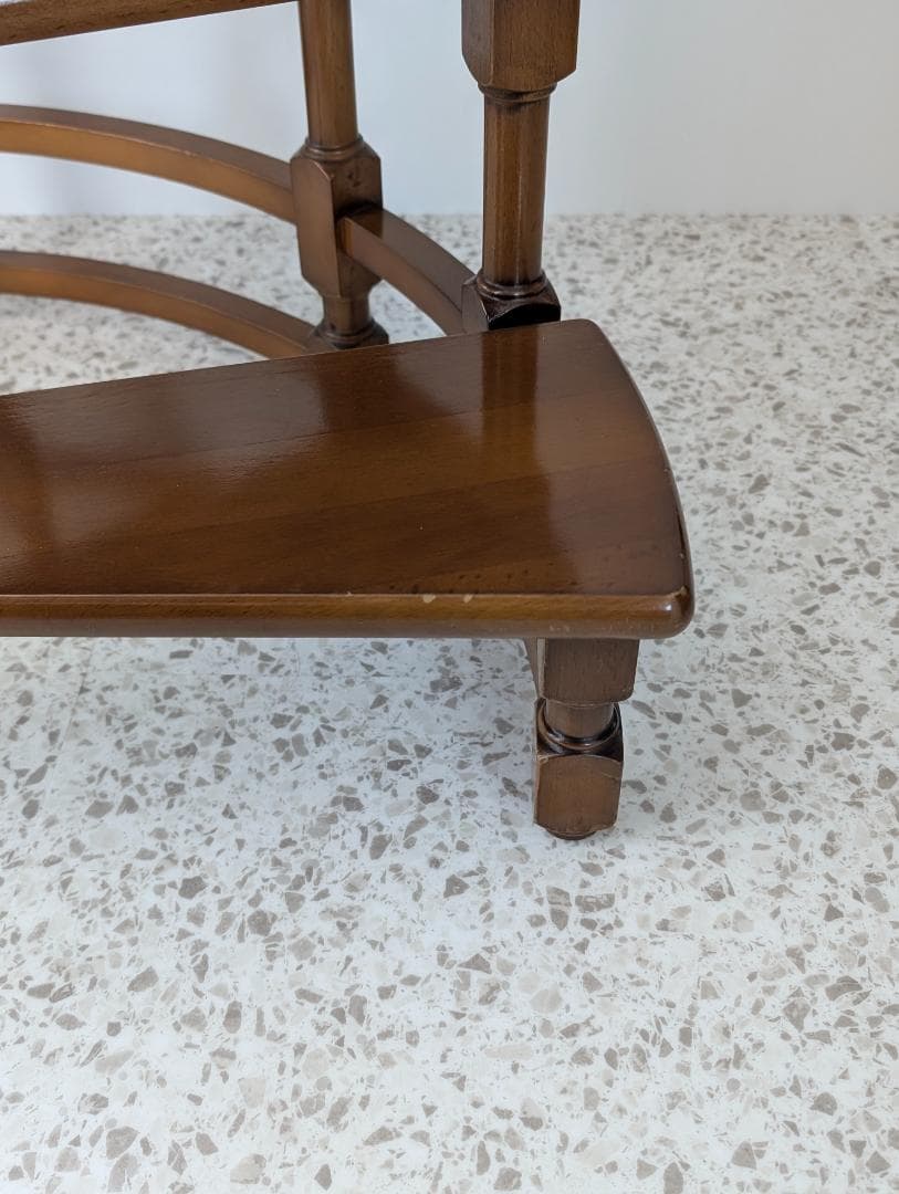 ビンテージ ライブリーステップ 螺旋階段 飾り棚 踏み台 ミッド