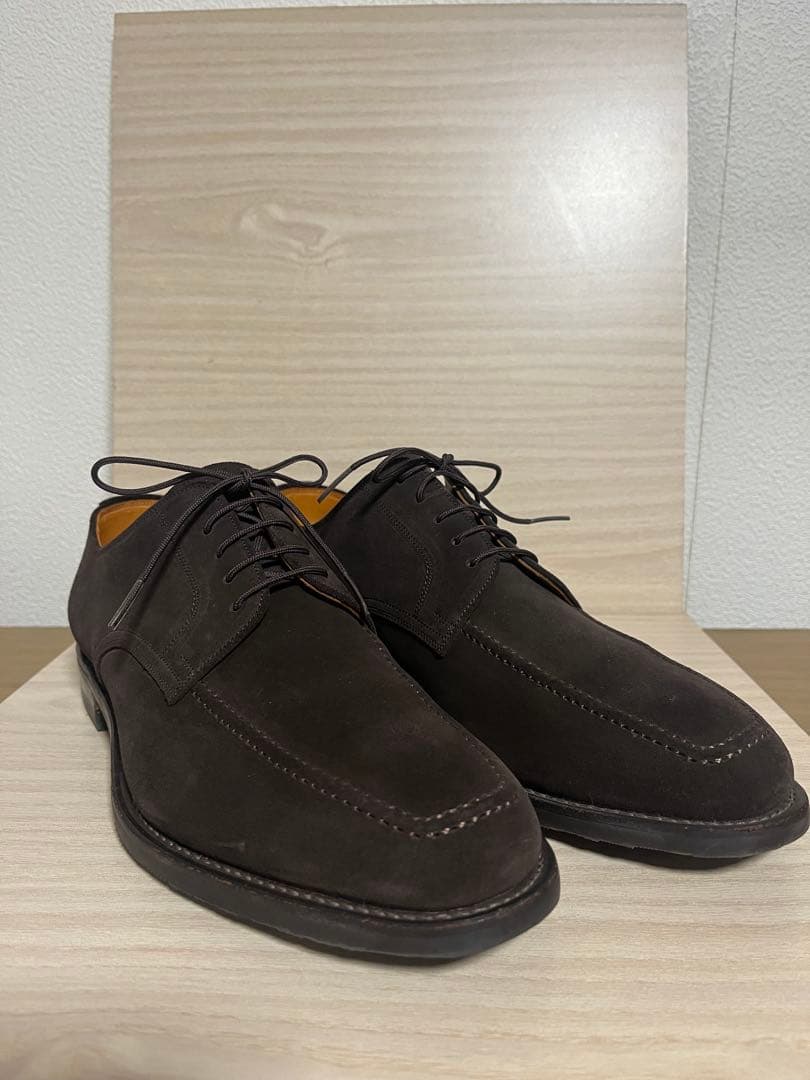 スコッチグレイン 5319ダークブラウン スウェードドレスシューズ 25.5cm