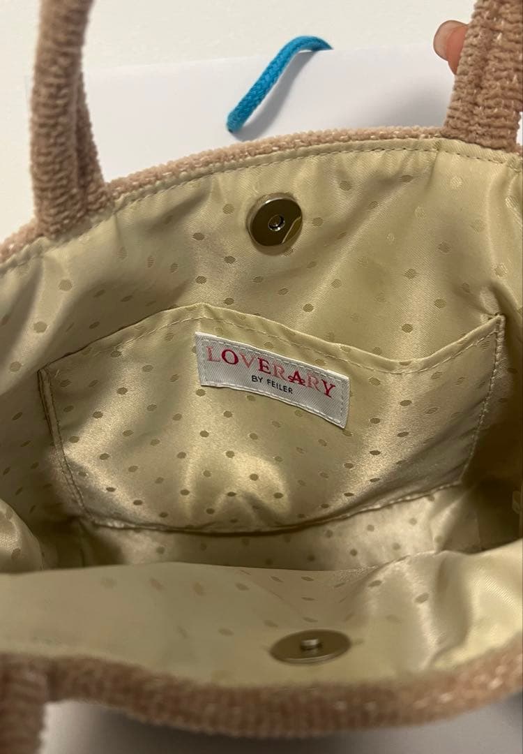 美品☆FEILER フェイラー 新作 新色ラブラリーハート バッグ ベージュ