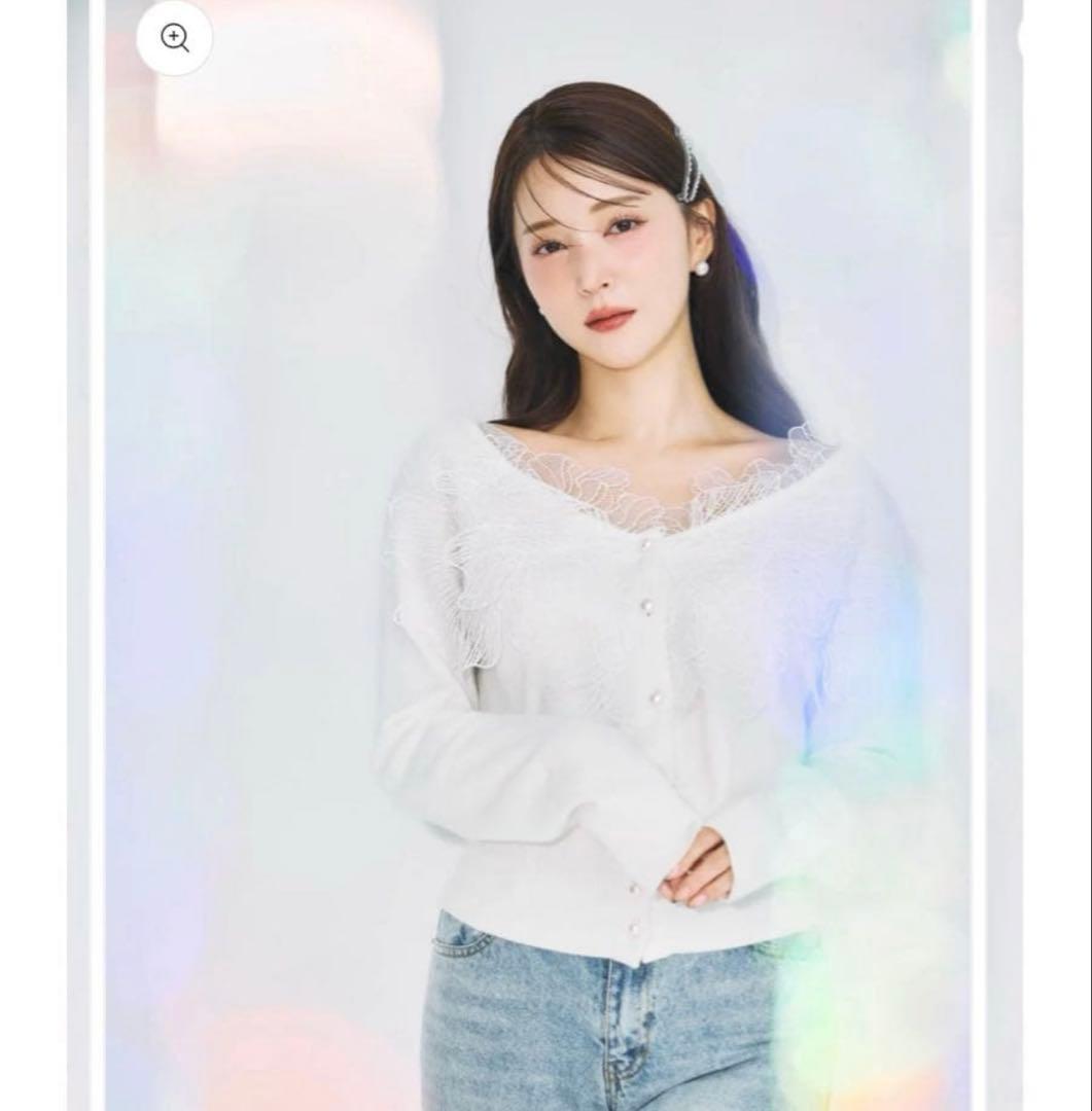 polaura レースフリルカーディガン ホワイト - メルカリ