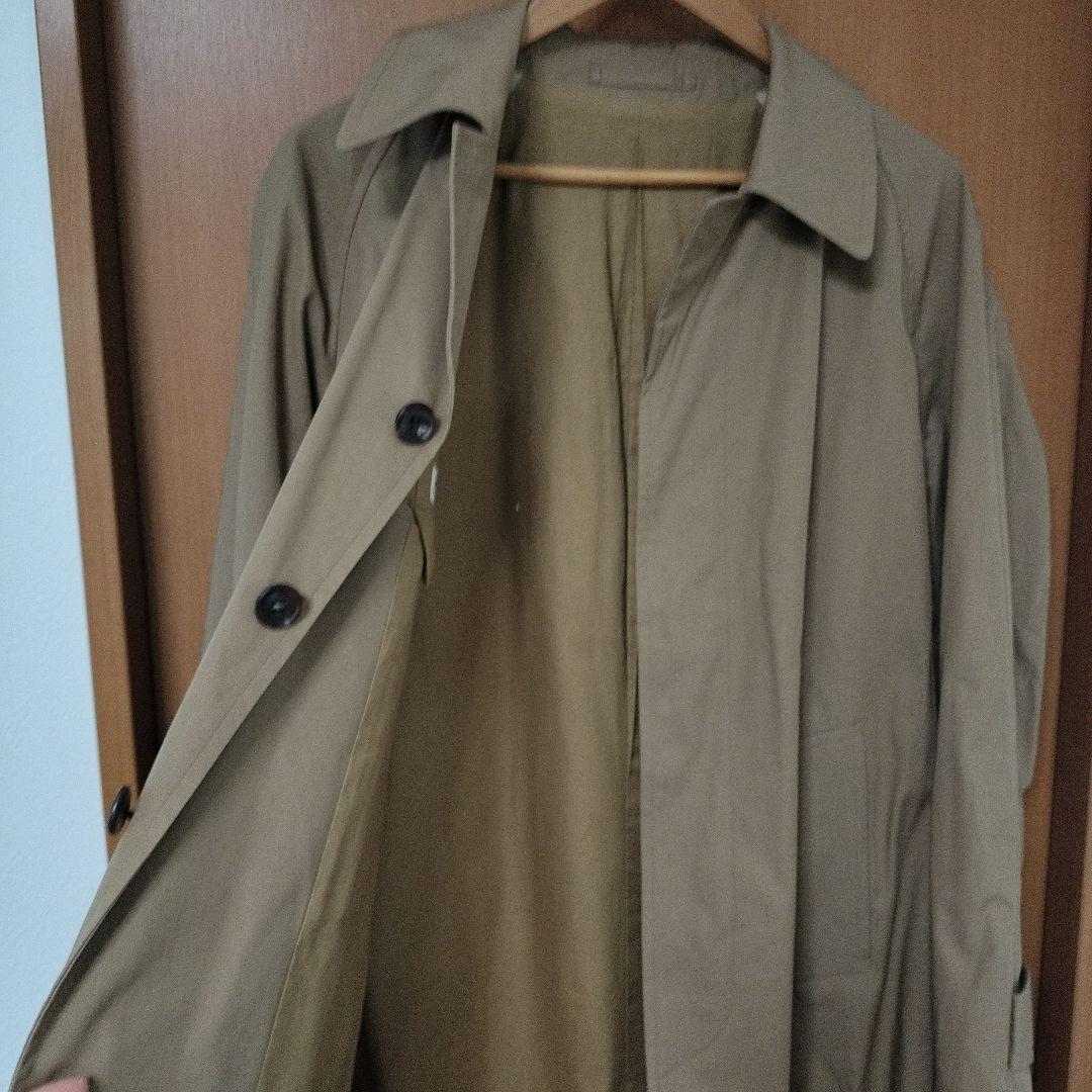 u*様 美品ベージュ ステンカラーコートBRENA日本製46 - メルカリ