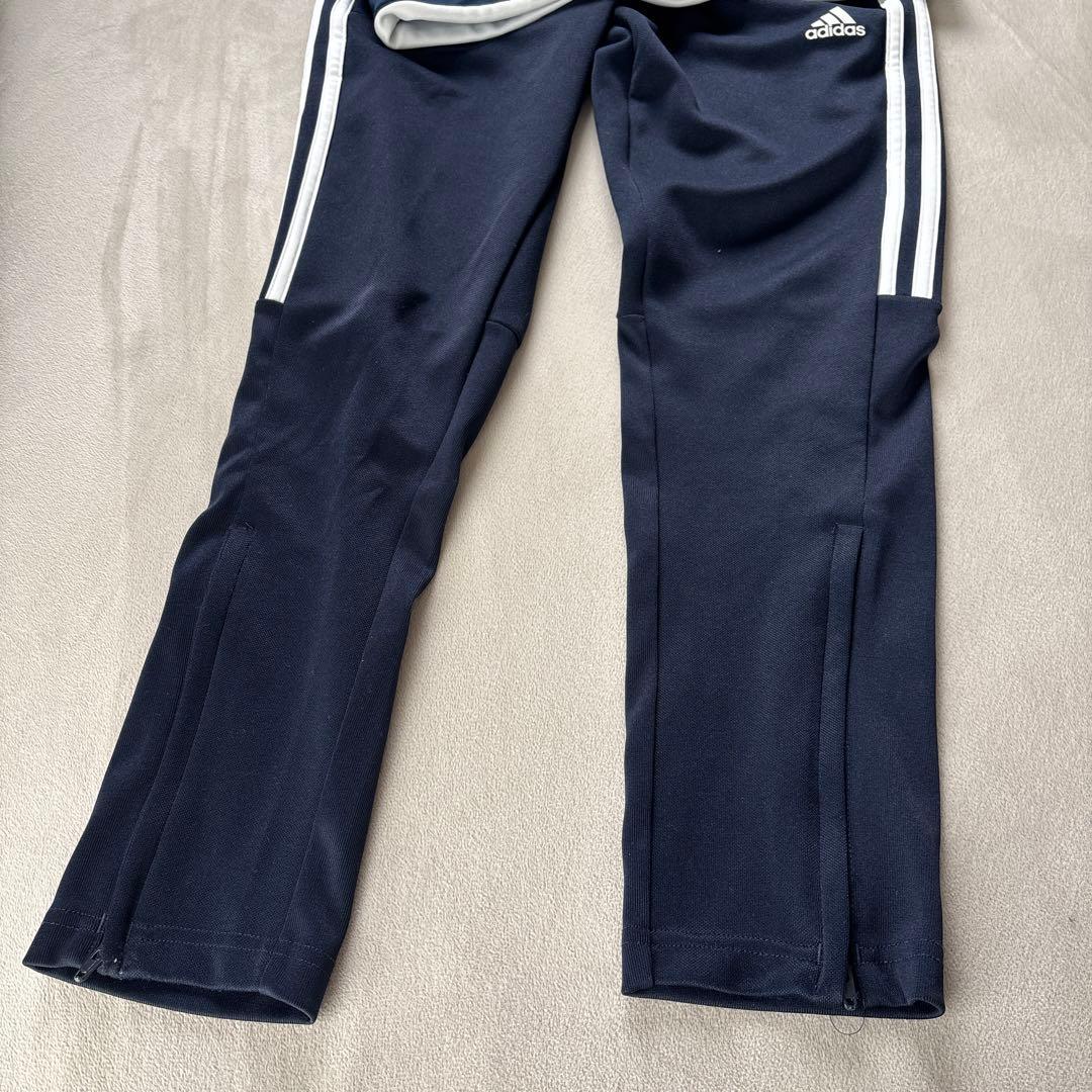 adidas ジャージ 上下セット 青 ネイビー ストライプ - メルカリ