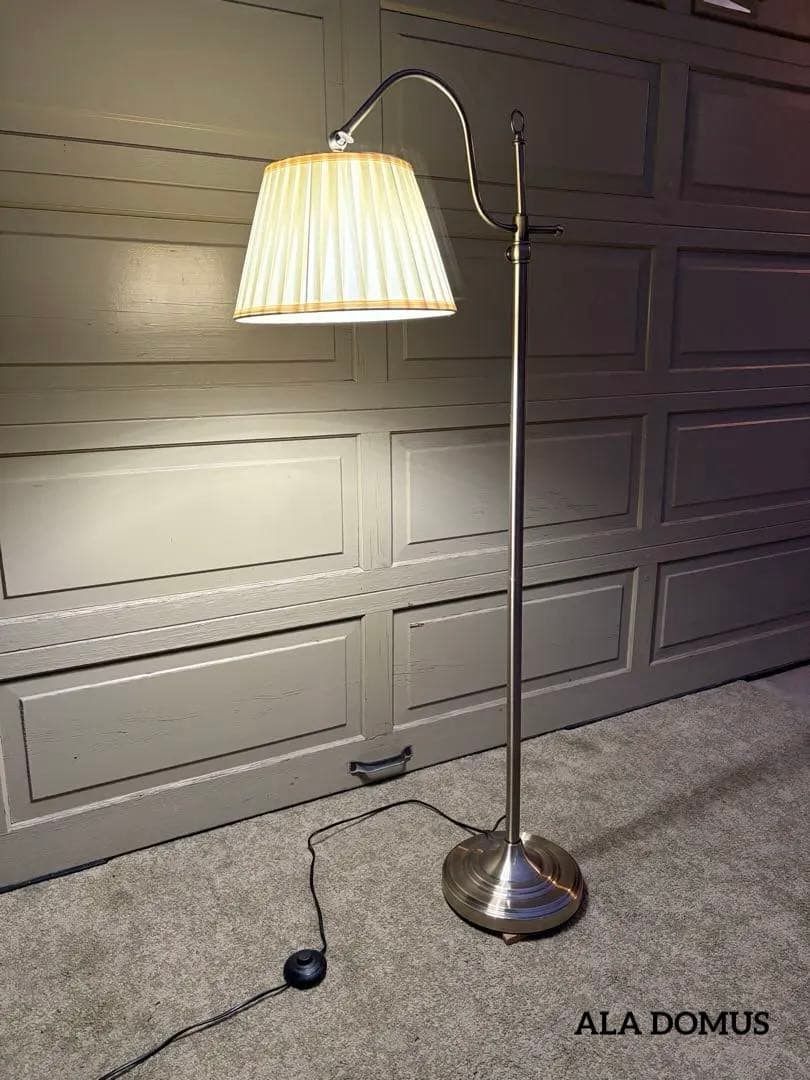 クラシック フロアランプ プリーツシェード 真鍮調 スタンドライト 間接照明 楽天市場】プリーツシェードフロアランプ【クラシカル アンティーク調