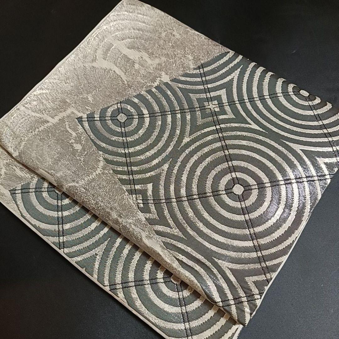 C130 ちどり屋 袋帯 丸 渦 銀 72d06fcad74240b9e1a3a8e2c75dc2