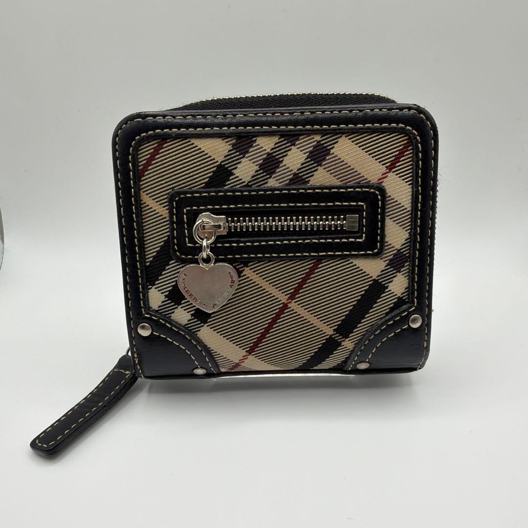 バーバリー ブルーレーベル 二つ折り財布 チェック BURBERRY 財布