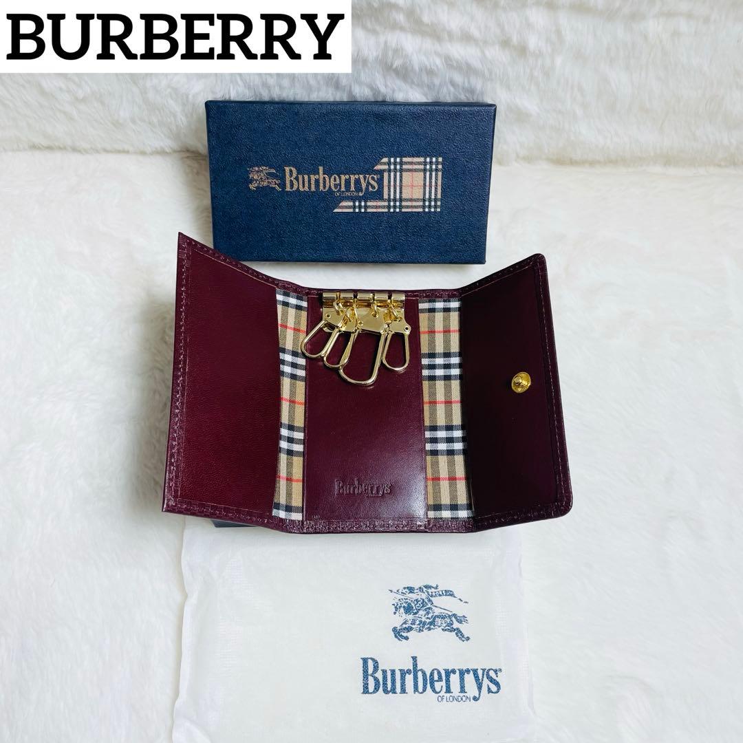 新品未使用品正規品箱付き BURBERRYノバチェック 4連キーケース