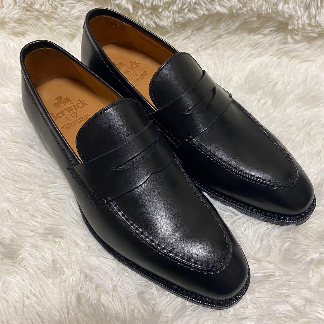 ✨定価約4万✨Berwick コインローファー 5120 ブラック牛革本革黒