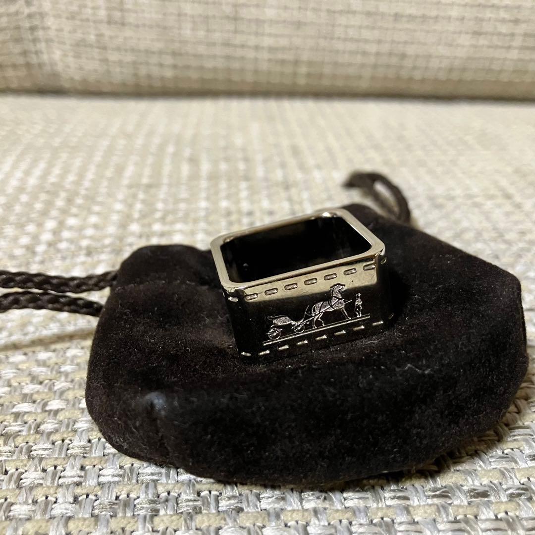 【お値下げ】エルメス　スカーフリング 90 《ボルデュック》　シルバー