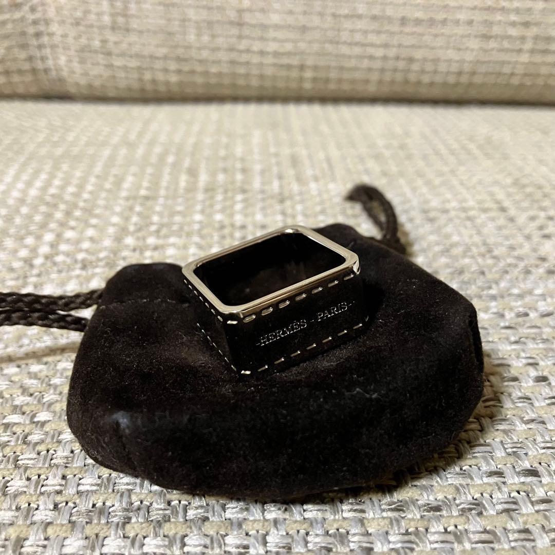 【お値下げ】エルメス　スカーフリング 90 《ボルデュック》　シルバー