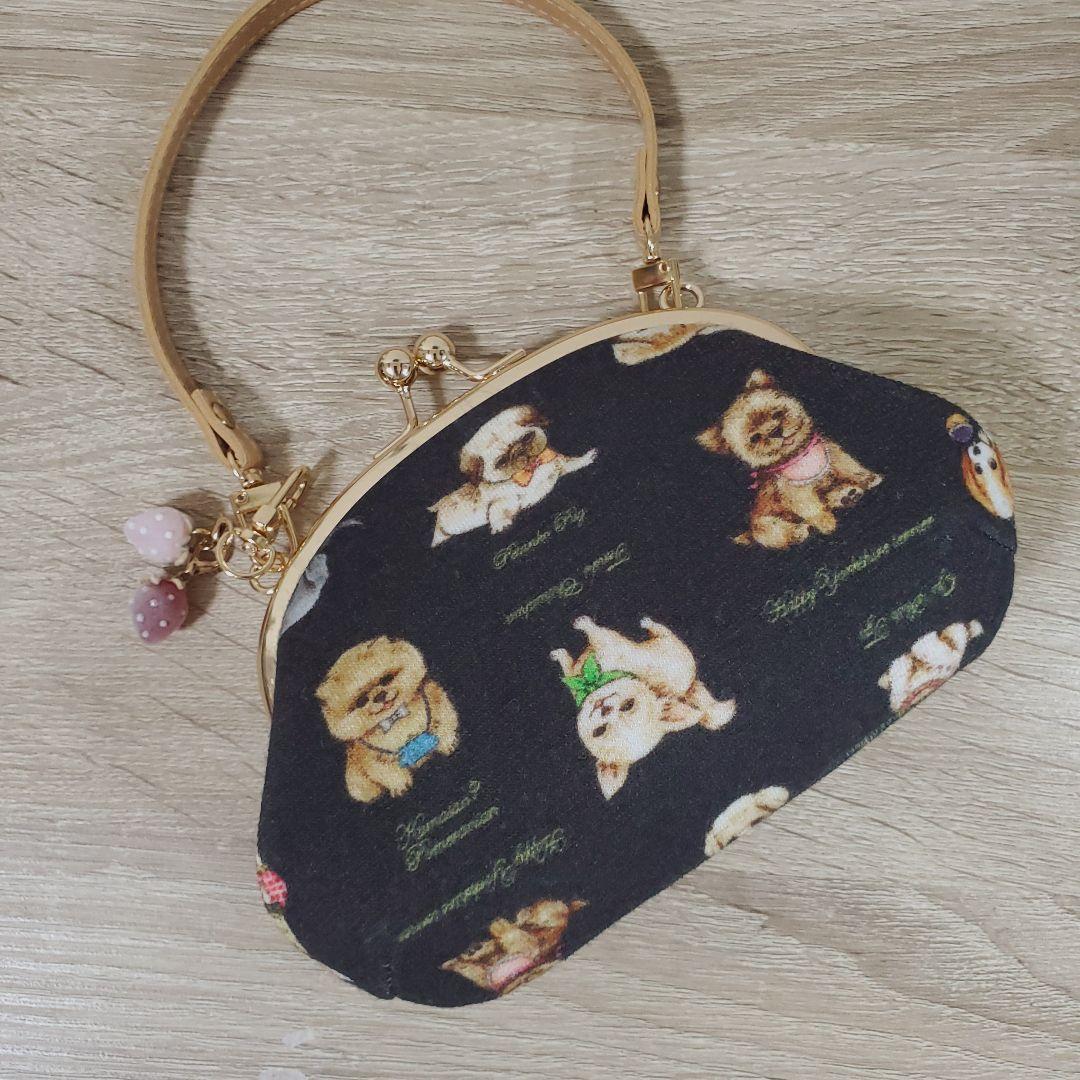 《専用》ハンドメイド 15cmがま口ポーチ yukiemon こいぬ図鑑