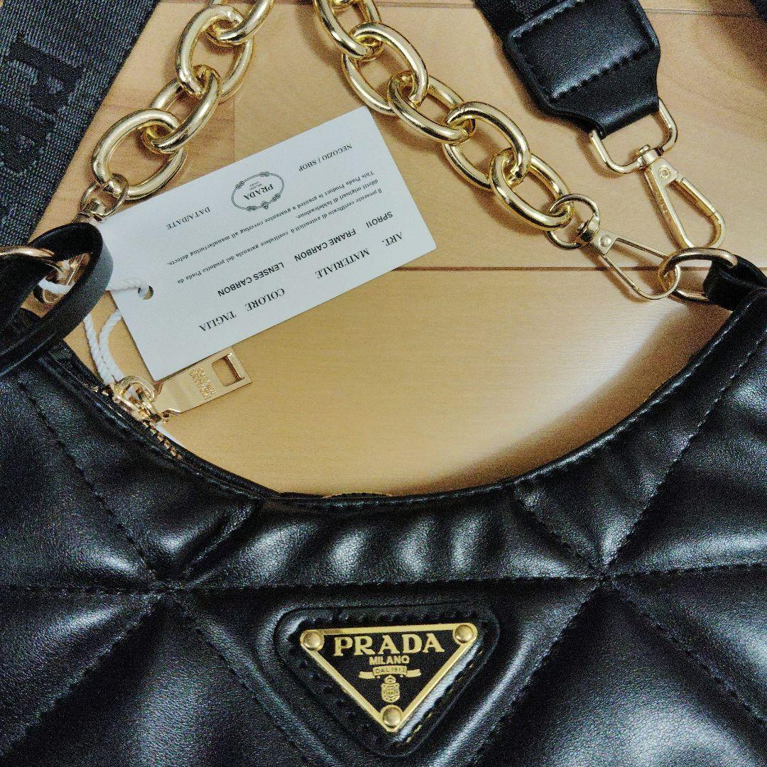 PRADA 2wayショルダーバッグ キルティング ブラック ノベルティ プラダ