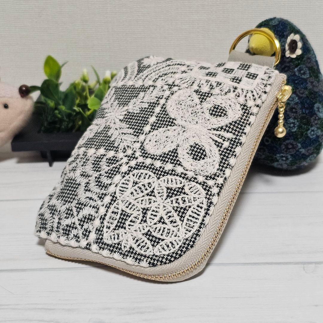 f.ミニウォレット フォレストタイル ベージュ ミナペルホネン