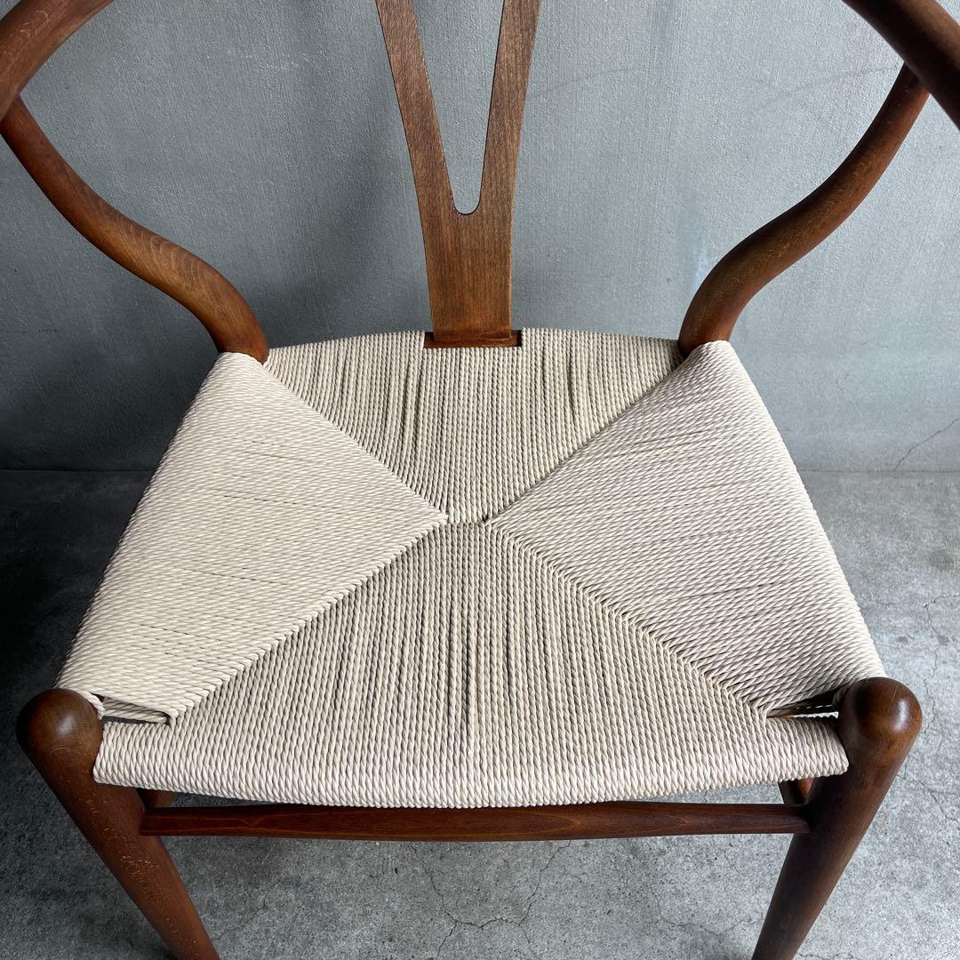 正規品 座面張り替え 70sカールハンセン＆サン CH24 (Yチェア)オーク材