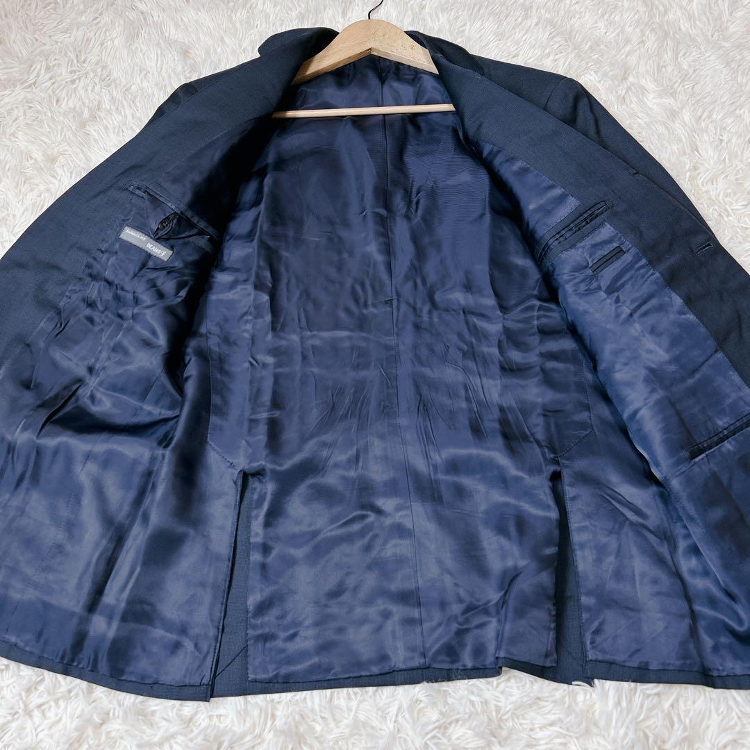 極美品✨BEAMS F セットアップ 3ボタン 無地 ネイビー サイズ95S
