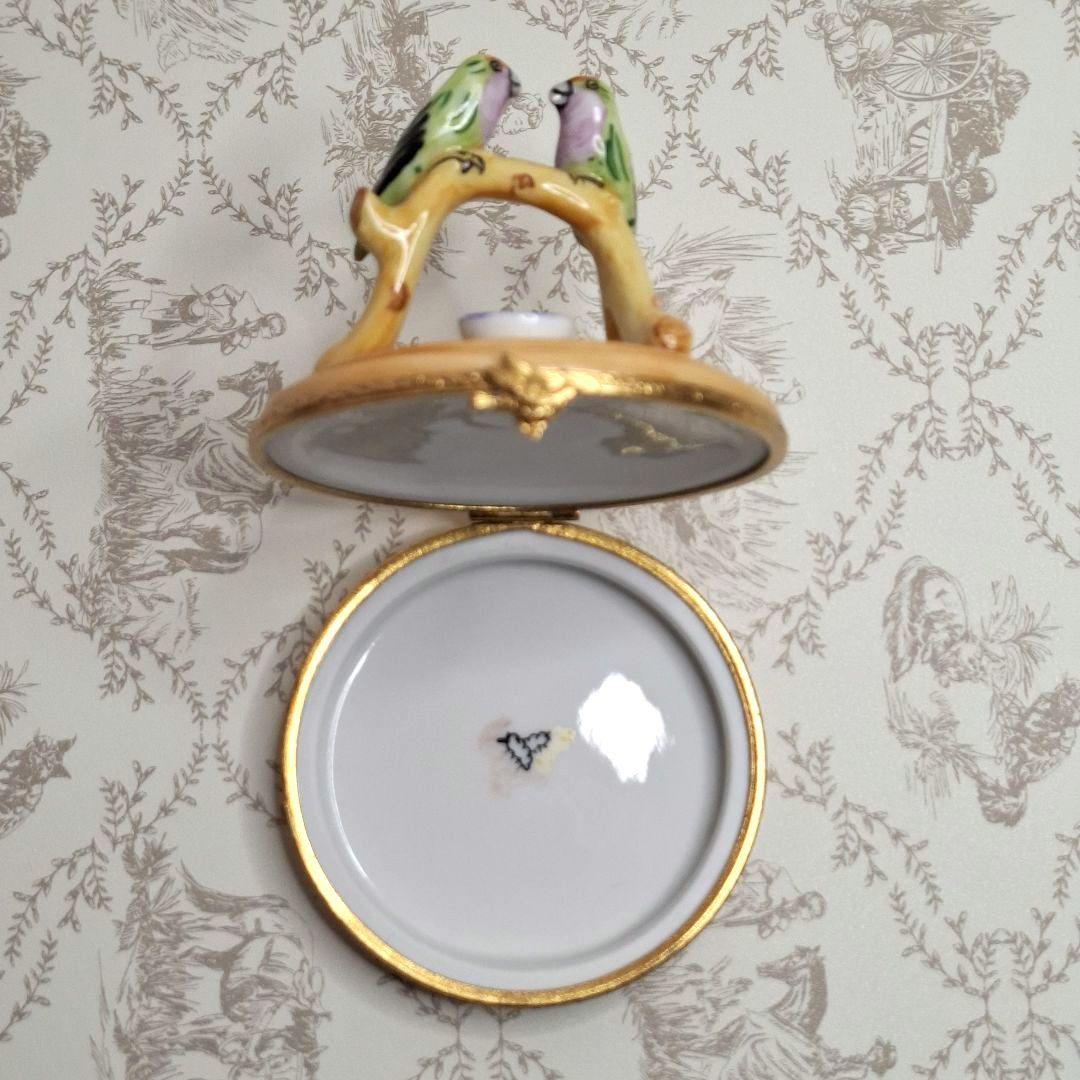 ☆なかよし☆ リモージュボックス インコ 鳥 夫婦 恋人 - メルカリ