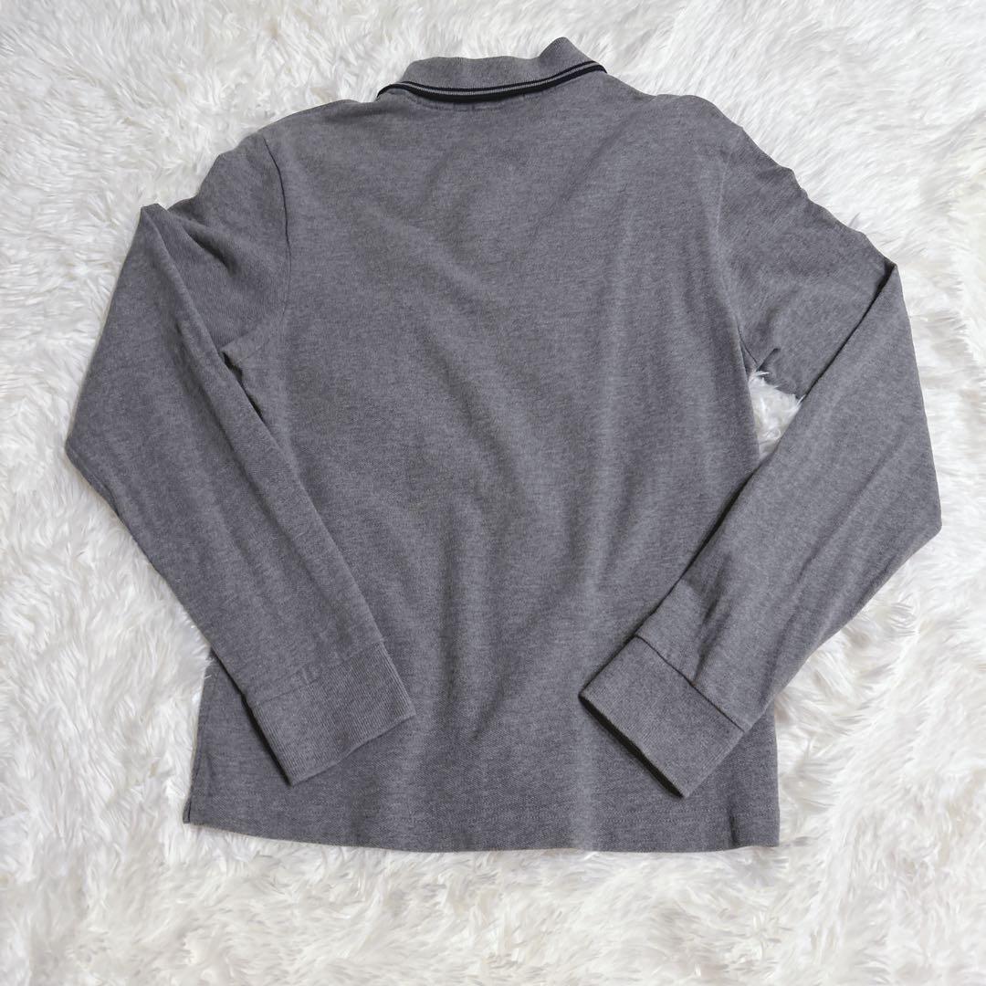 モンクレール ワイポイント ワッペン 長袖 ポロシャツ グレー