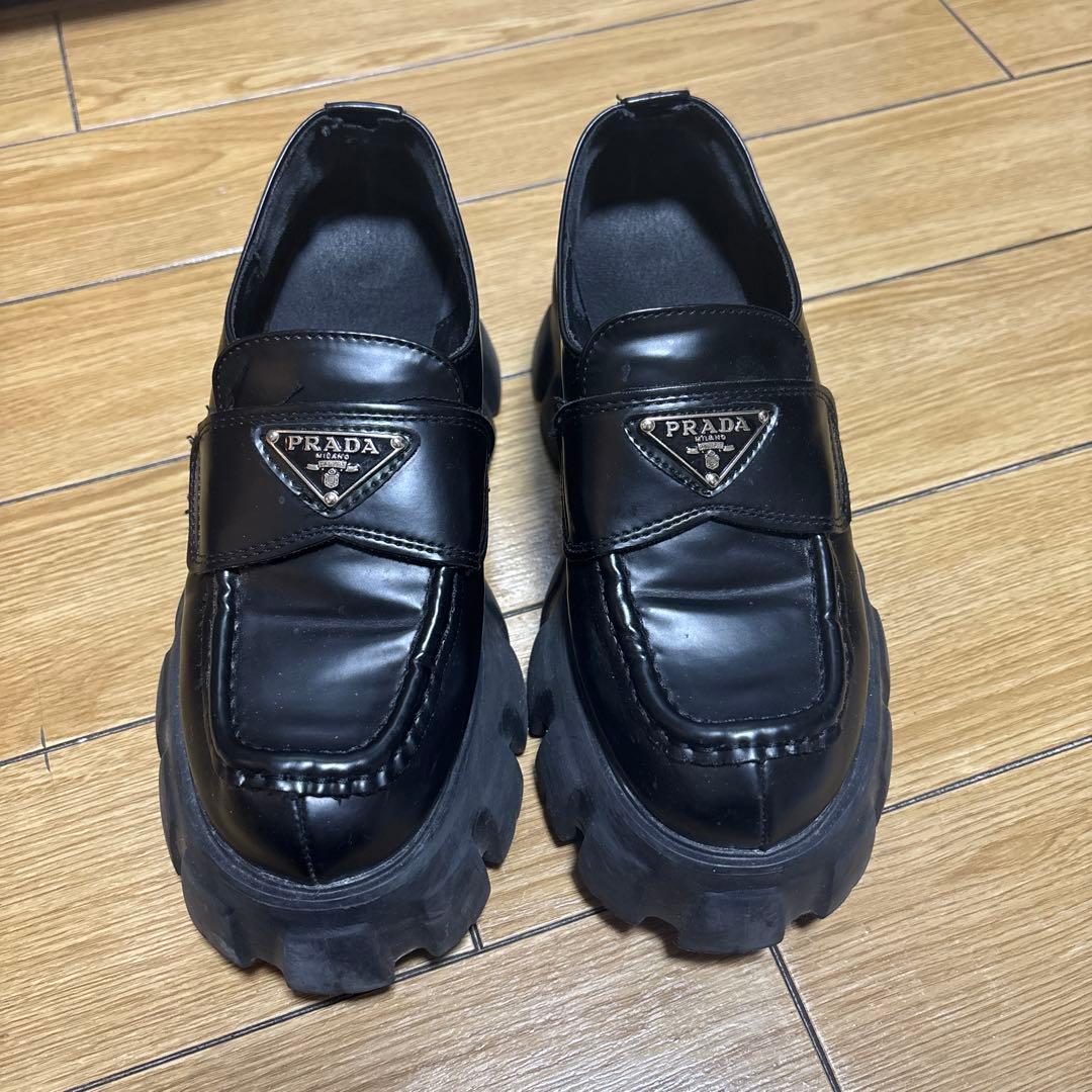 PRADA ローファー プラダ PRADA PRADA ローファー 2DE151 B4L トライアングルロゴ レザー
