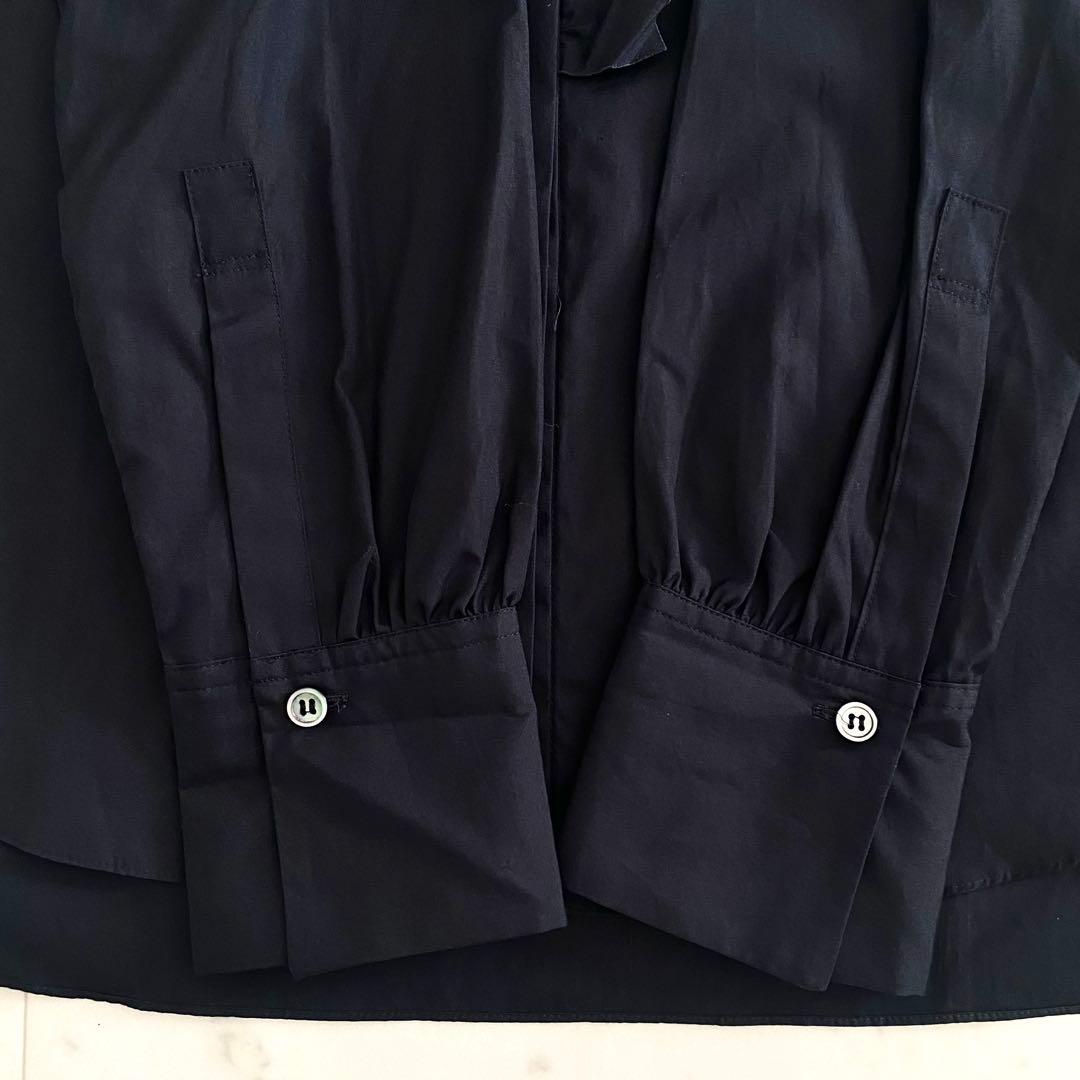 新品未使用 ドレステリア フリルブザムシャツ バイカラー コットン 36