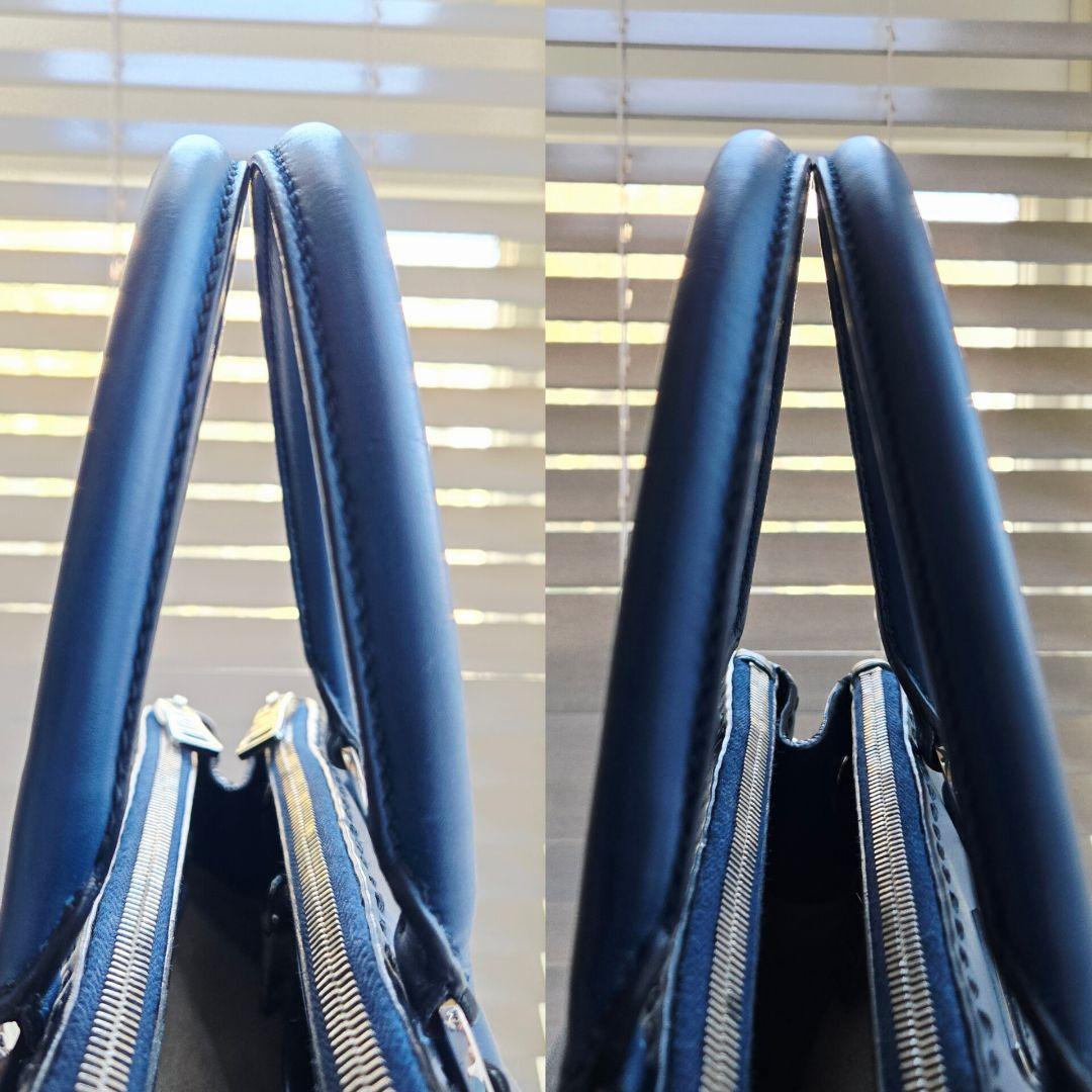 ⭐PRADA⭐ プラダ ガレリア ハンドバッグ ネイビー レザー