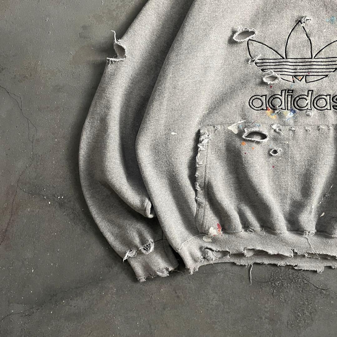 80's adidas万国旗タグ”杢“USA製”肉厚“hoodie sweat - メルカリ