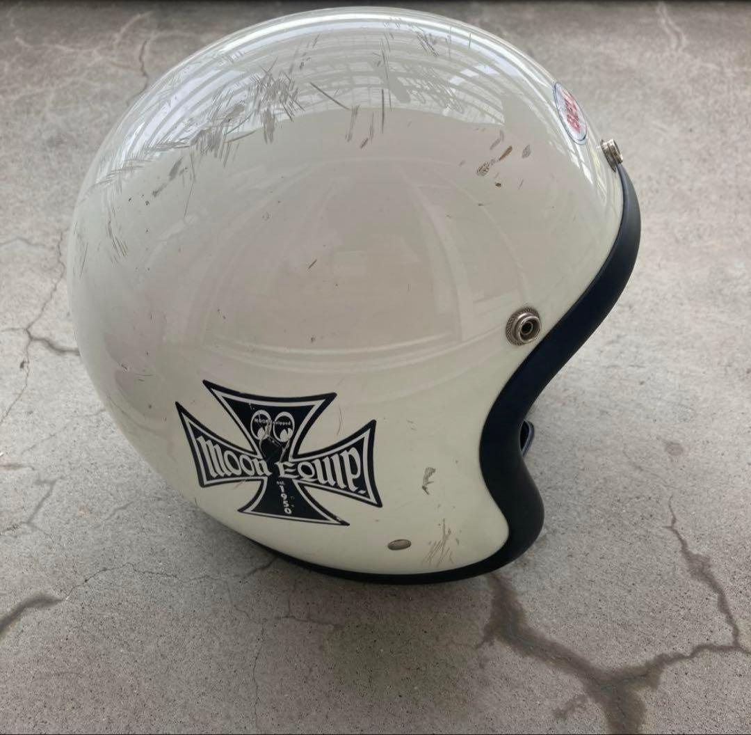 TT&CO ジェットヘルメット アイボリー白 BELL 500-tx L/XL - メルカリ
