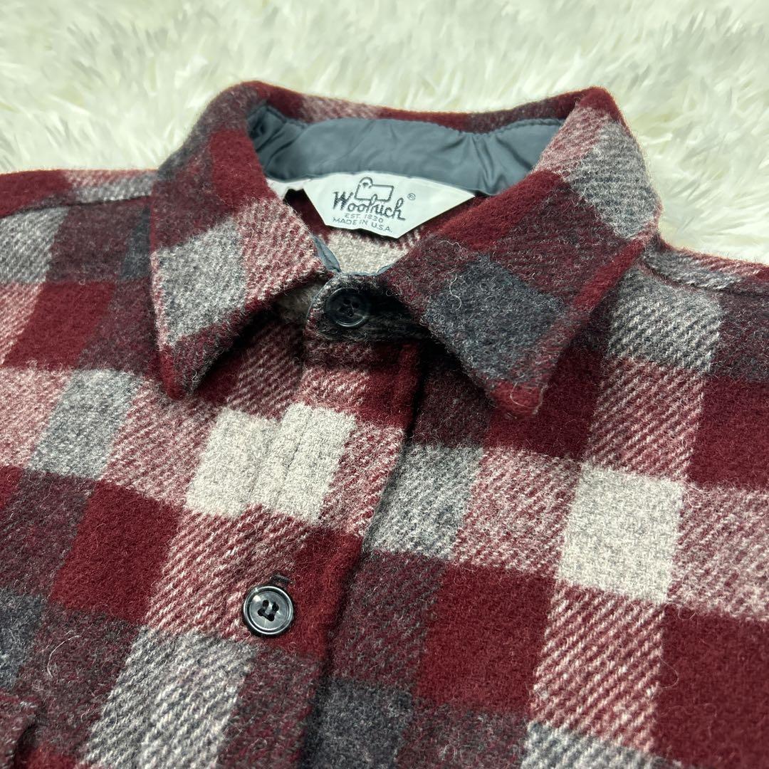 70s 白タグ 美品 ウールリッチ CPOシャツジャケット バッファロー