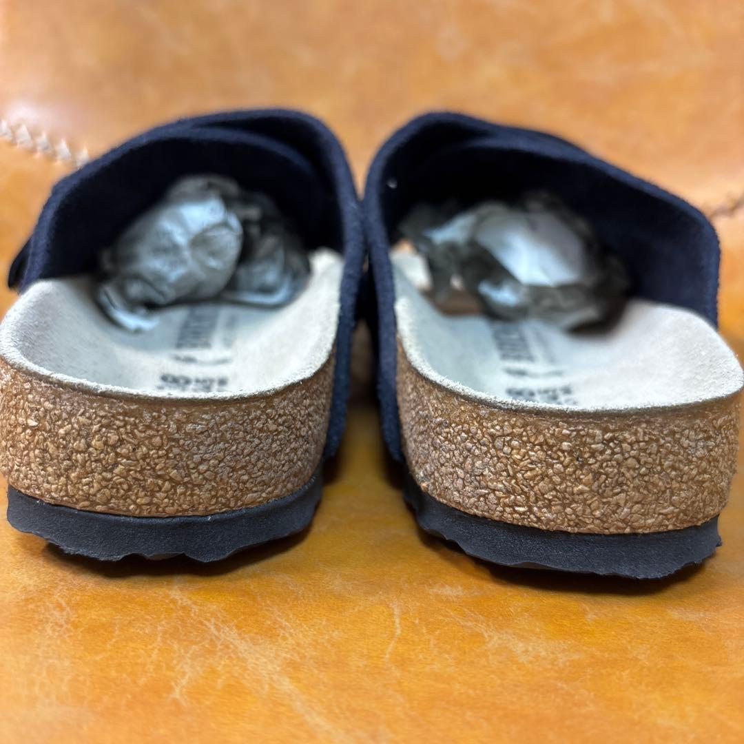 ビルケンシュトック KYOTO フラットサンダル38 24.5cm 紺