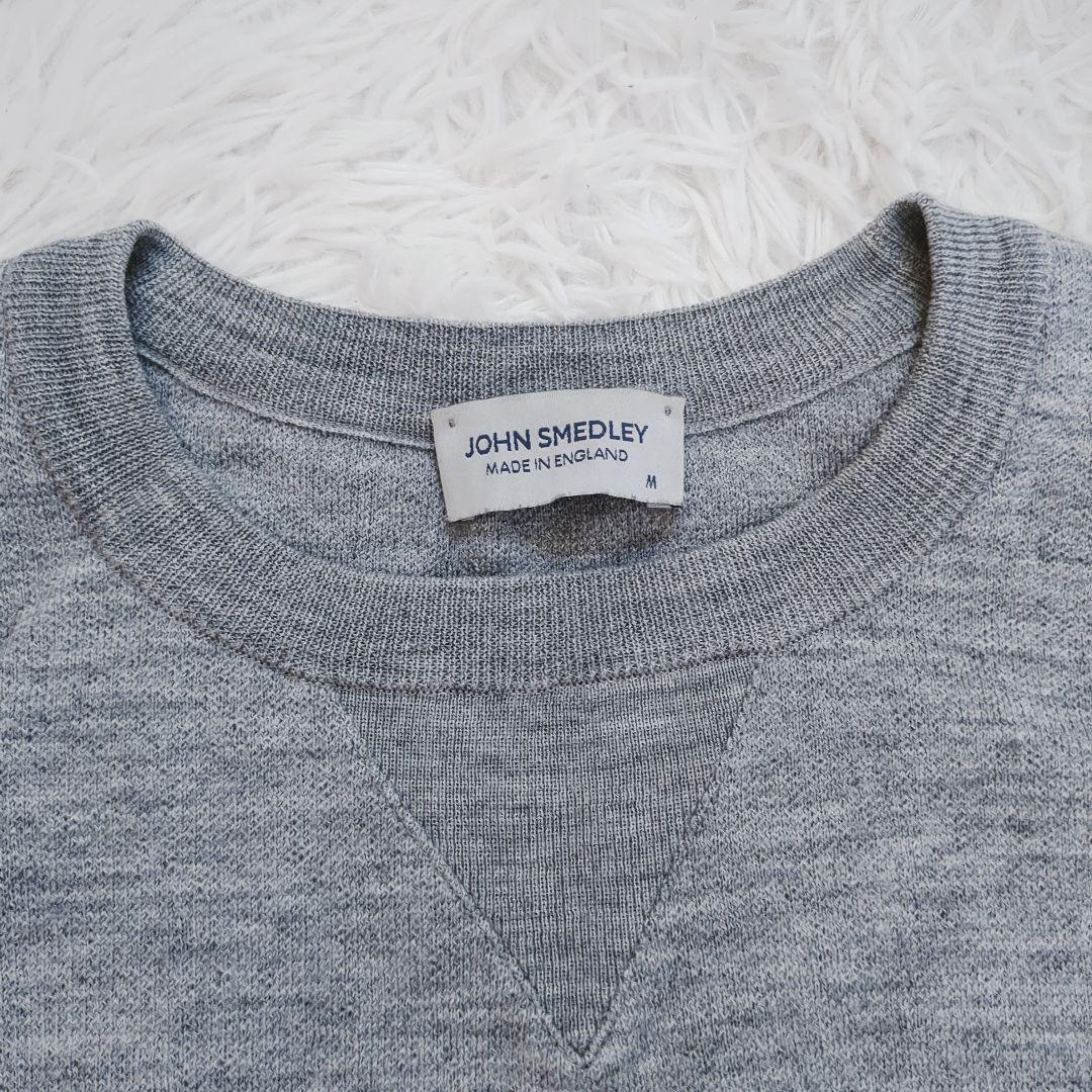 ジョンスメドレー 日本別注 30G Vガゼット クルーネックニット メリノ