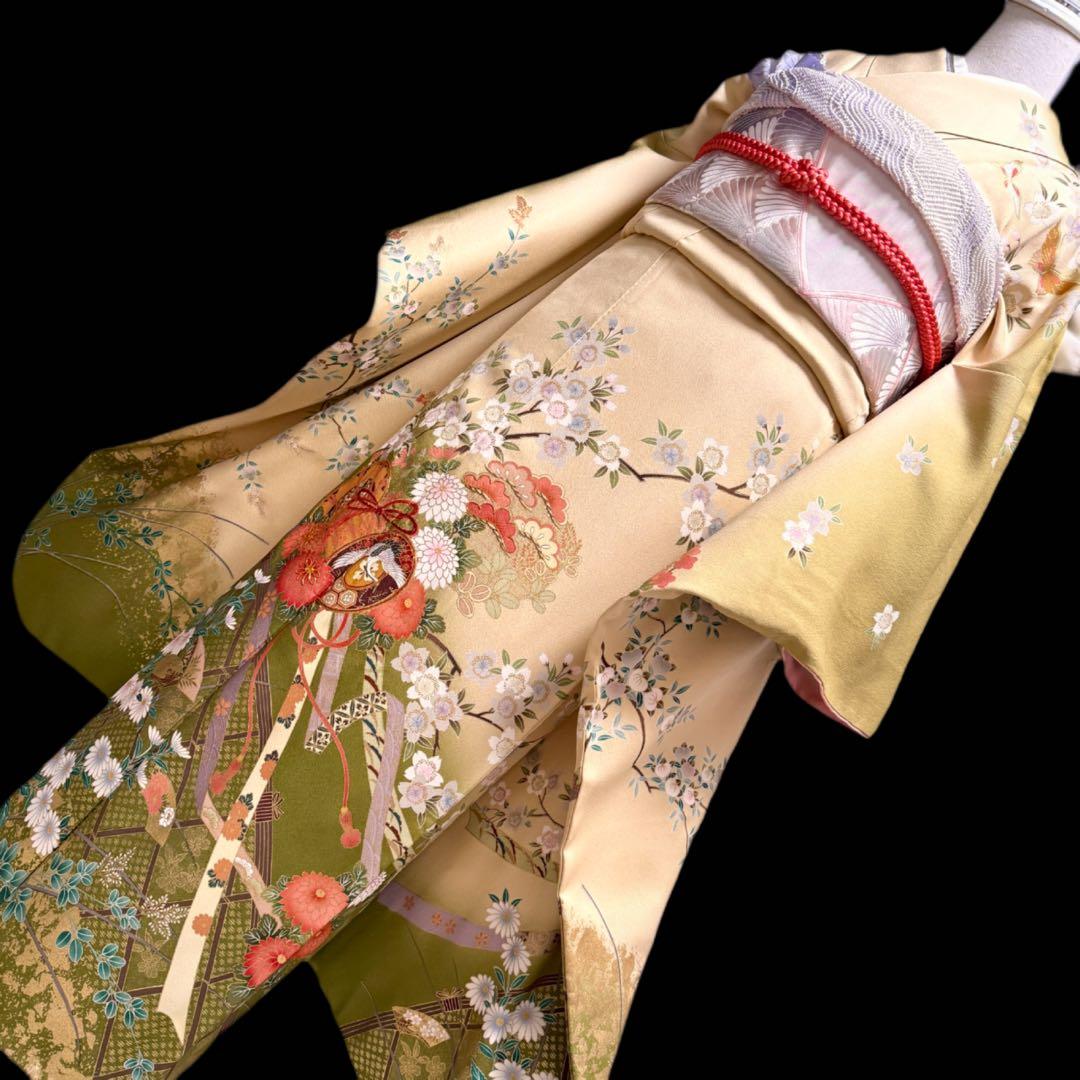 振袖フルセット やまと誂製 古典柄 正絹長襦袢 裄丈長め 151〜166cm