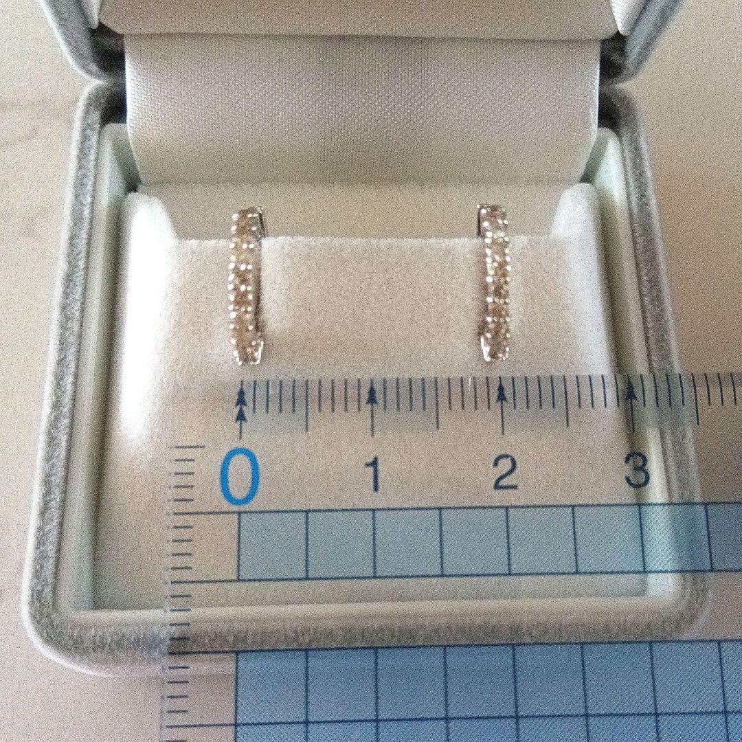 K10 ホワイトゴールド トータル 0.2ct ダイヤモンドピアス