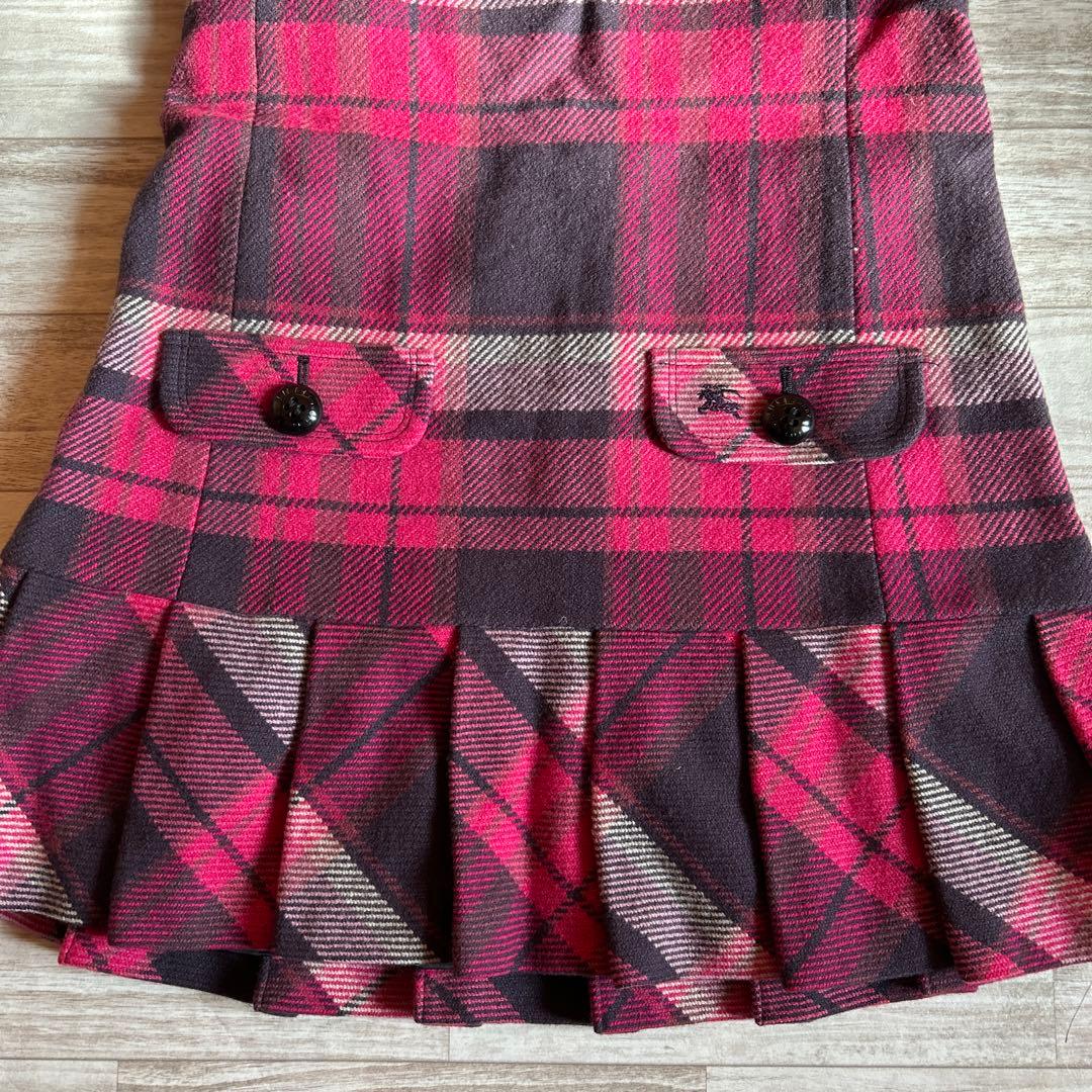 Burberry】バーバリー ノースリーブミニワンピース ピンク系チェック38