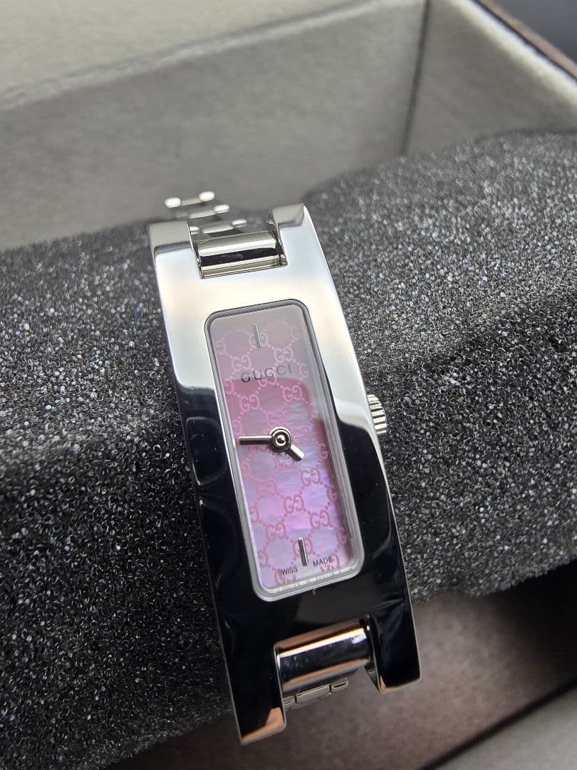 電池交換済 研磨済 グッチ 3900L ピンクシェル文字盤 GUCCI - メルカリ