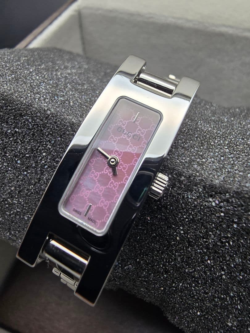 電池交換済 研磨済 グッチ 3900L ピンクシェル文字盤 GUCCI - メルカリ