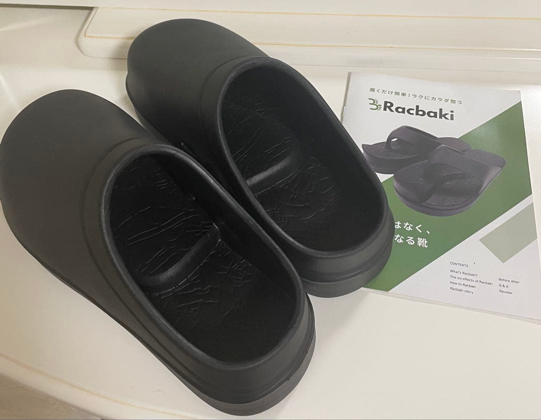 Racbaki(ラクバキ) イージーサボ　ブラック 26.0〜27.0cm