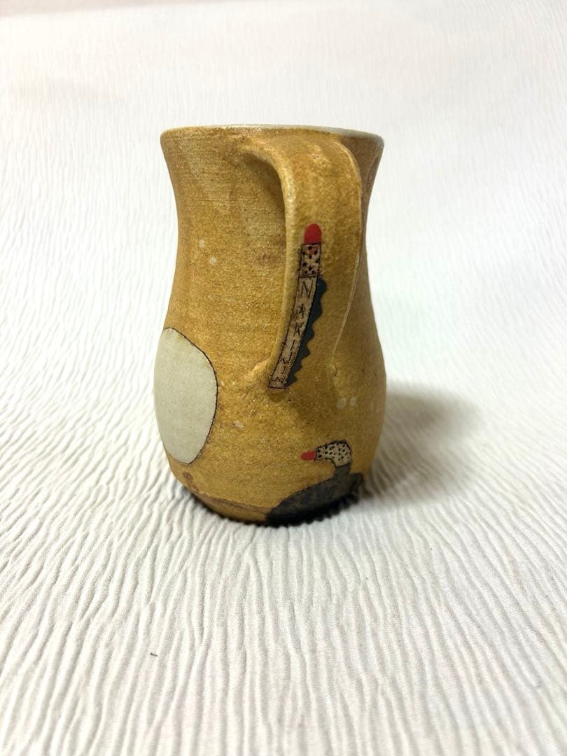 小泊良さん　ピッチャー ネコの紋様　やちむん