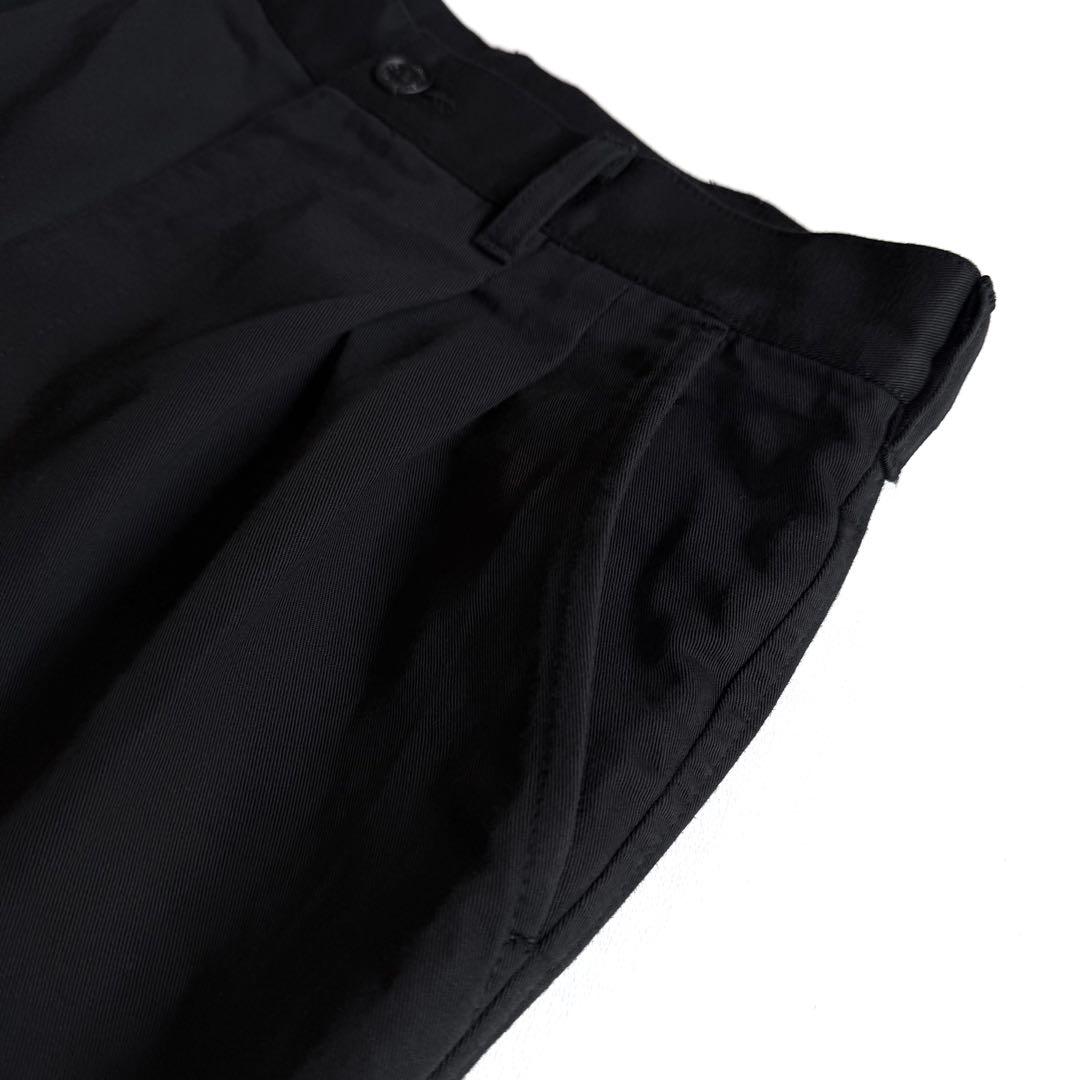 《美品》 24ss コムデギャルソン オム ワイド スラックス ブラック 綿 麻