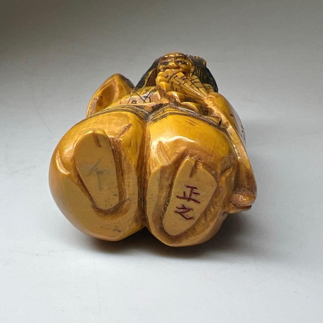 極上からくり人物根付 木箱付 41g 東Y8-0206☆2F - メルカリ