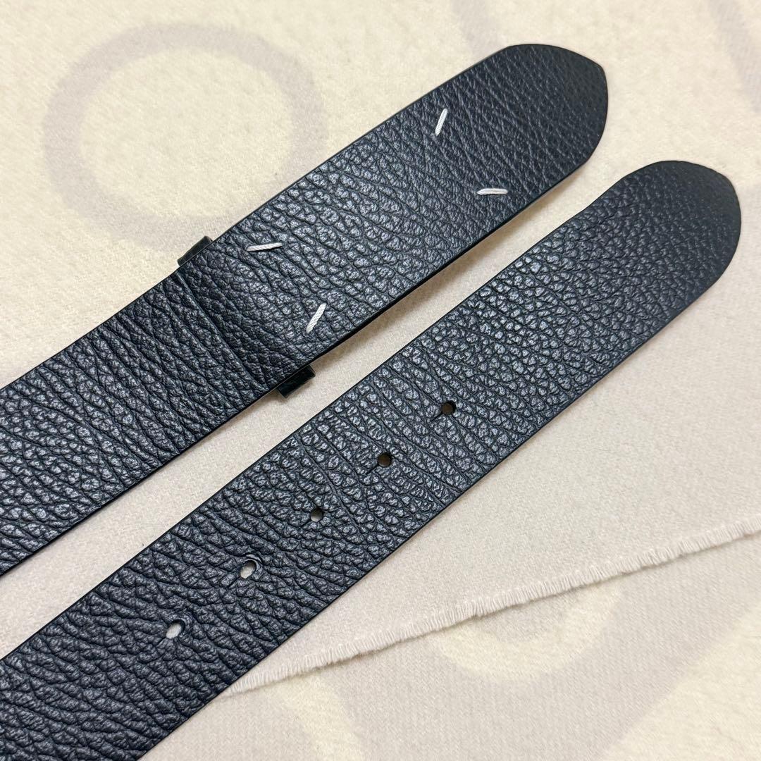 Margiela メゾン マルジェラ 25SS レザー ベルト ステッチ 黒 - メルカリ