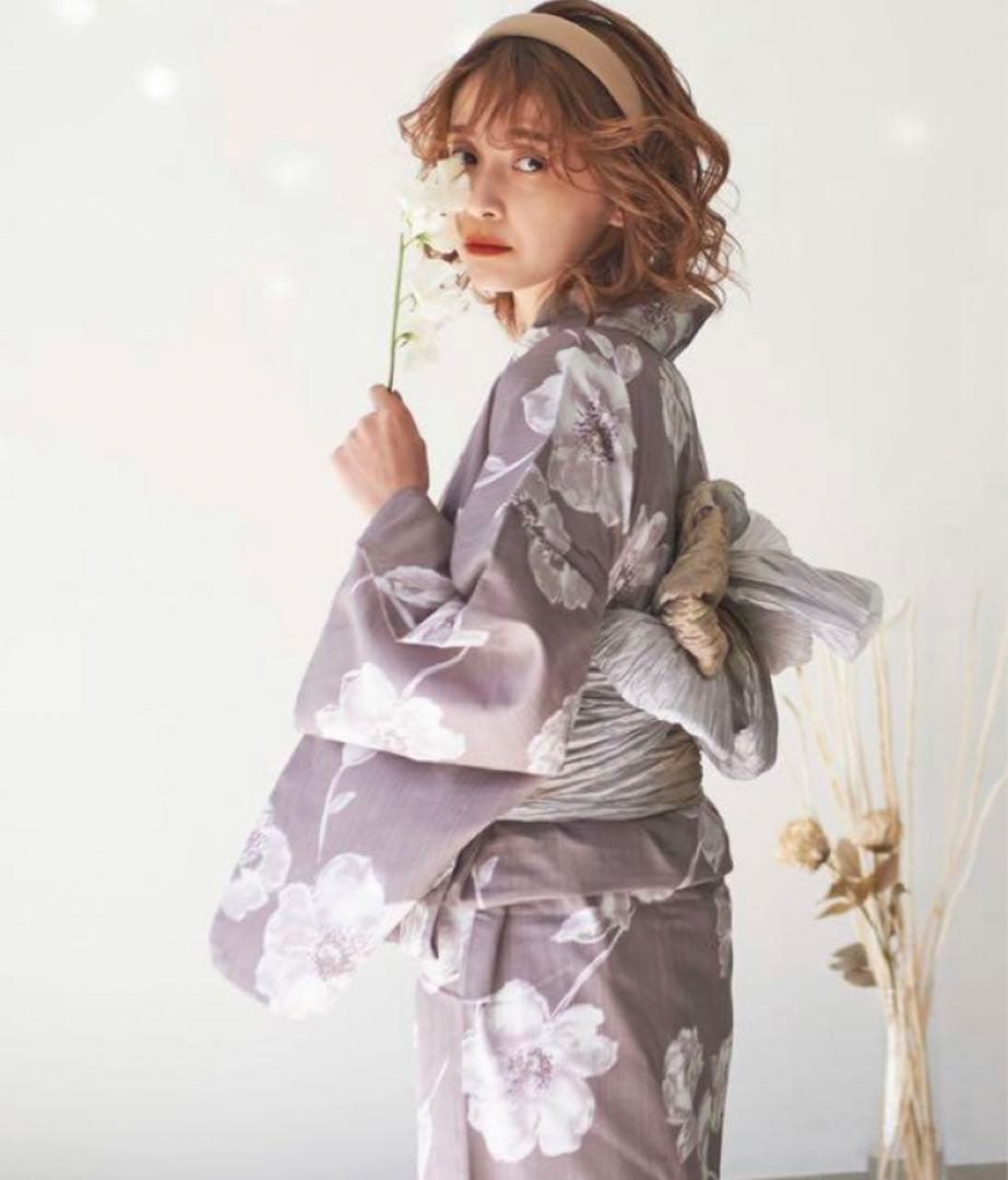 ★クマ★ Dita 浴衣　【亜麻色の夕凪寄せ】