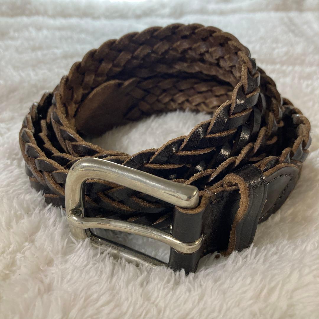 極美品 希少40 大きいサイズ ホワイトハウスコックス メッシュベルト