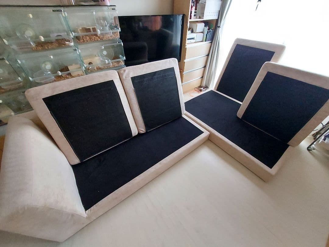 shoooko様専用】最終値下げ↓送料込み30000円ベージュコーナーソファー