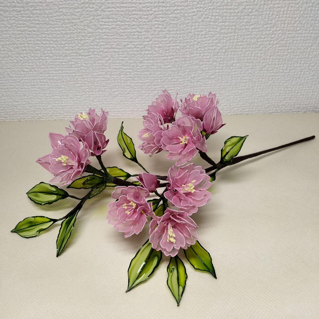 ガーベラ・八重桜 アメリカンフラワー(ディップフラワー) - メルカリ