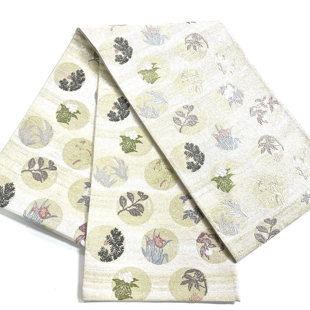 帯6563 ○高級 正絹 片面全通 リバーシブル 袋帯 - メルカリ