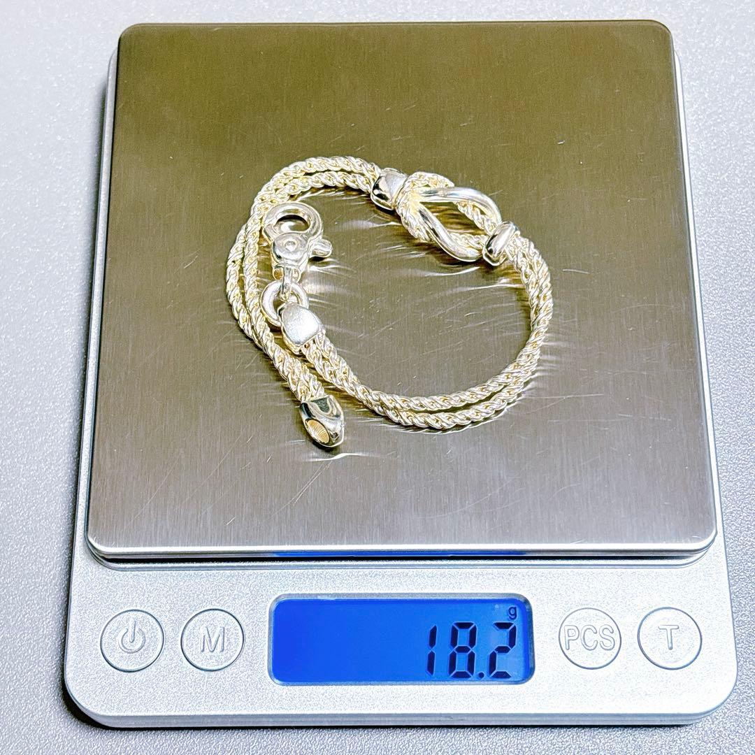 【美品】19.5cm ティファニー ダブルロープ ブレスレット SV925